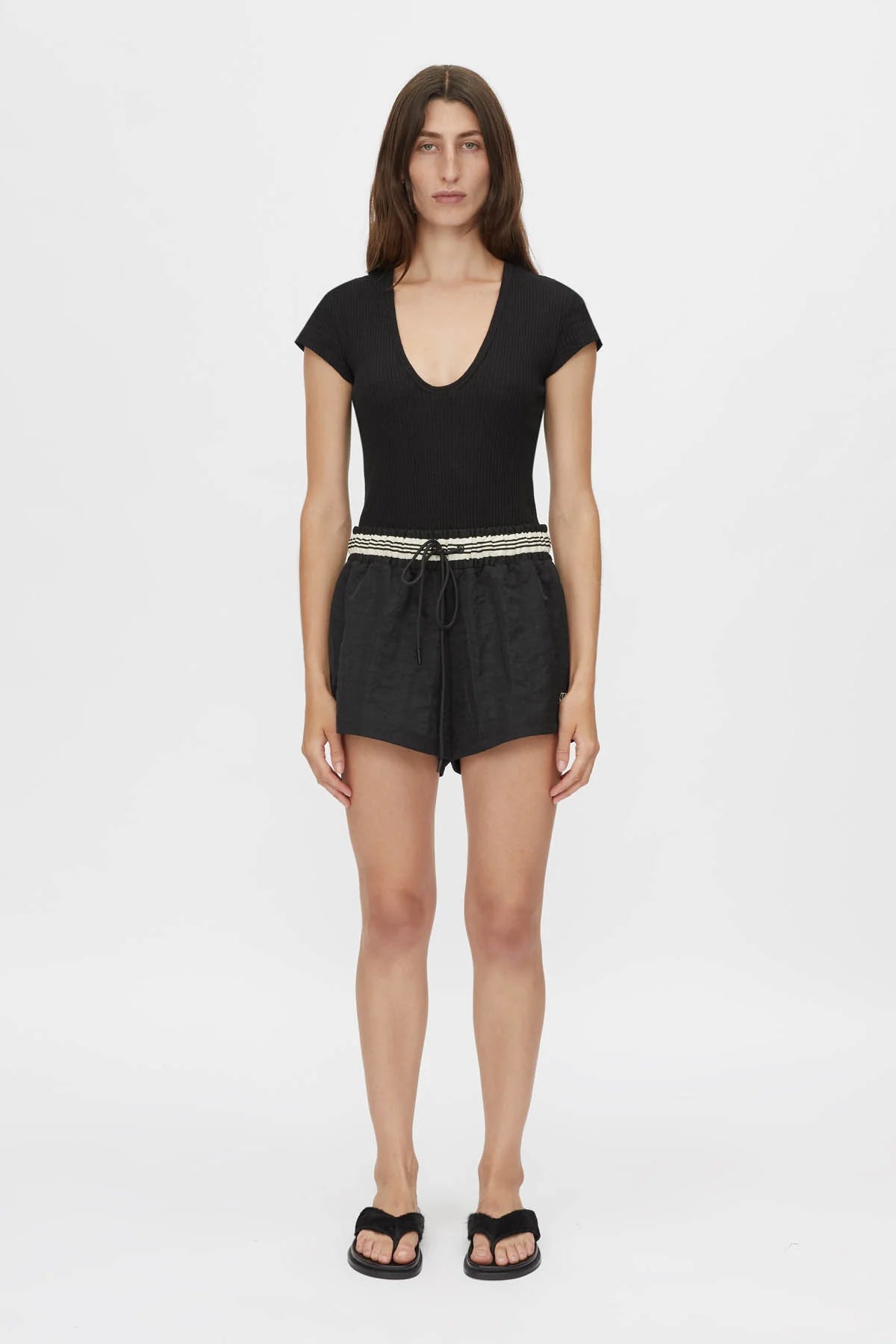 Mimas monogram short, black