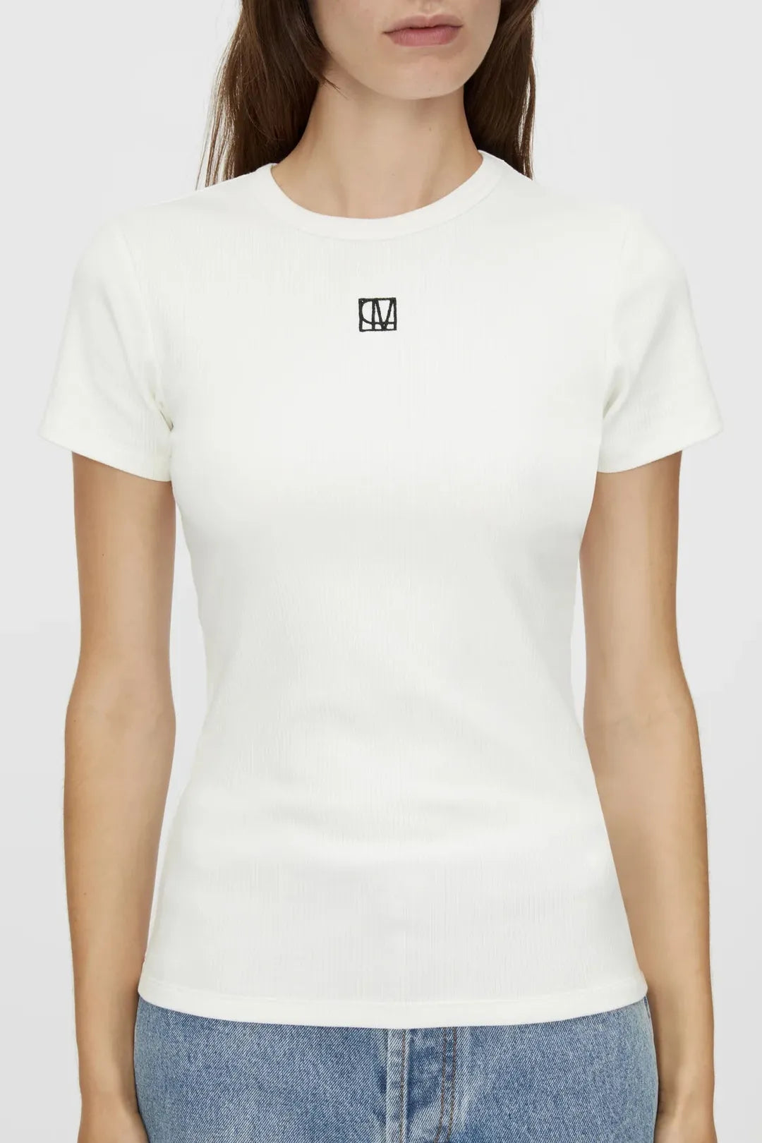 nora fitted tee, soft white