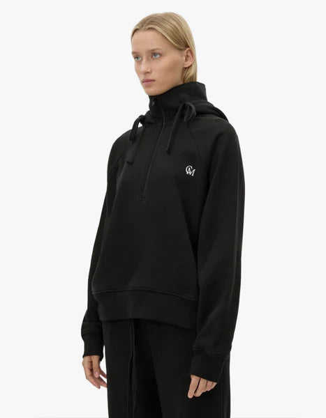 Lyra emblem hoodie, black/white