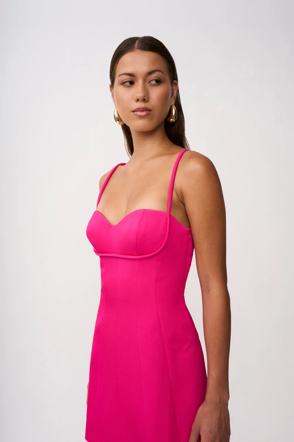 Caribbean pipe mini dress, fuschia pink