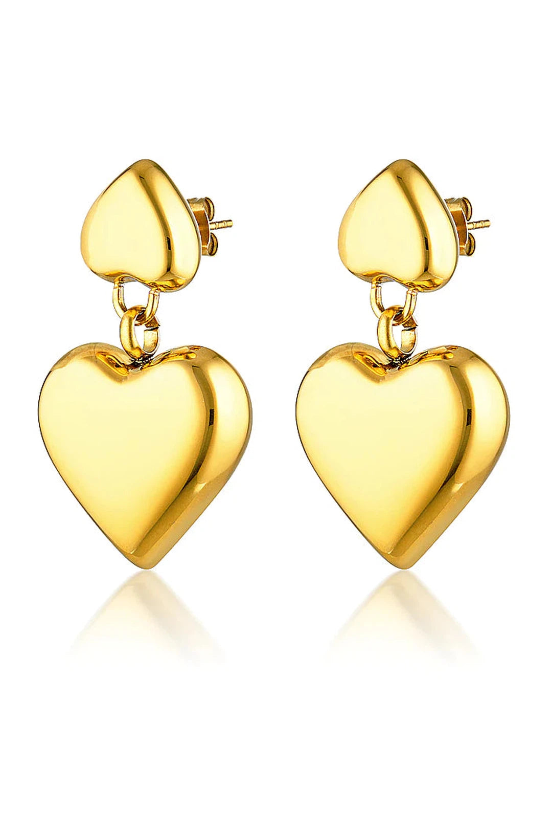 Romee heart earrings, gold