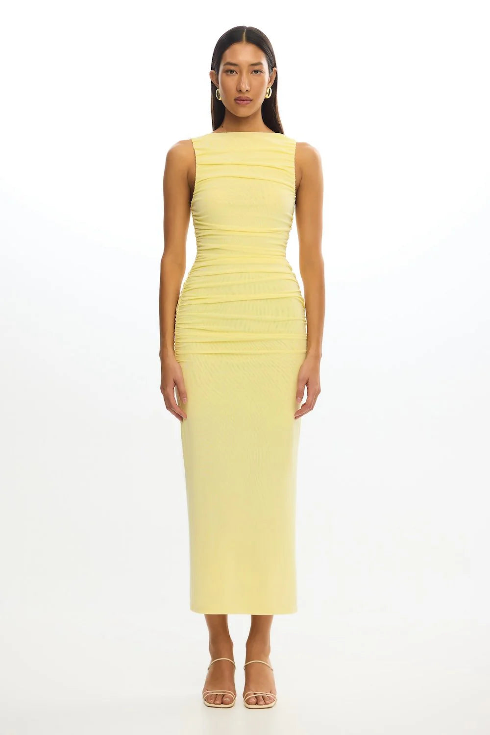 whitney midi dress, butter