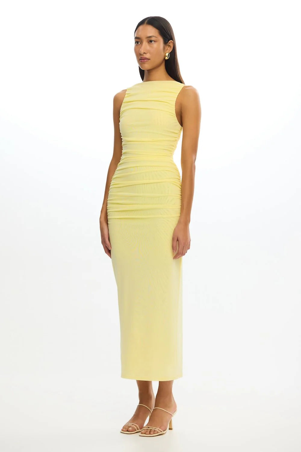 whitney midi dress, butter