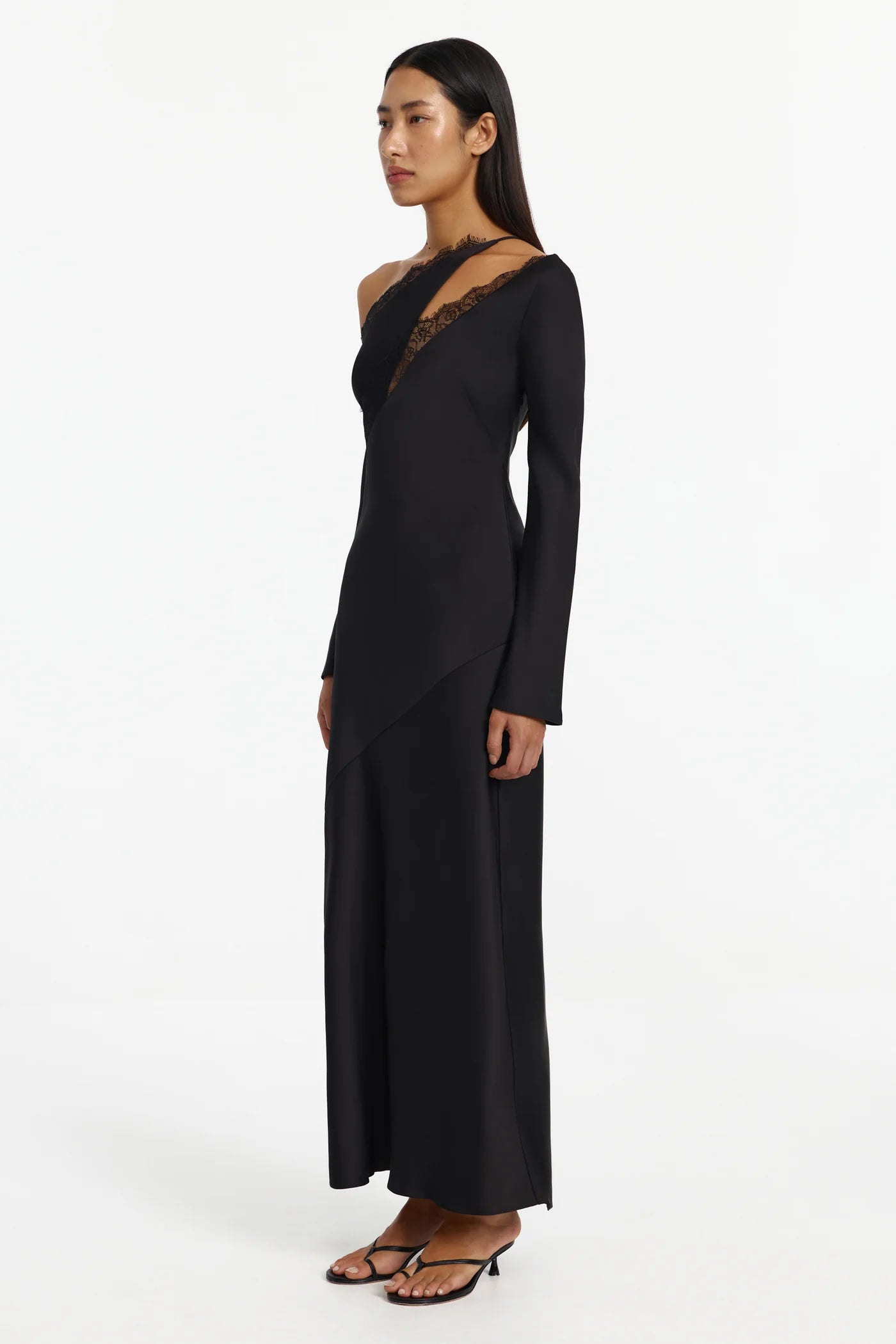 Ellis long sleeve maxi dress, black