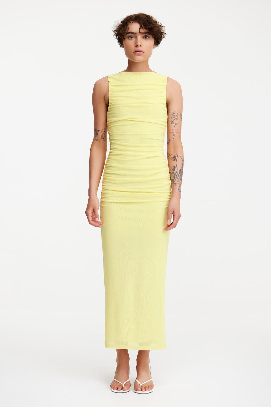 whitney midi dress, butter