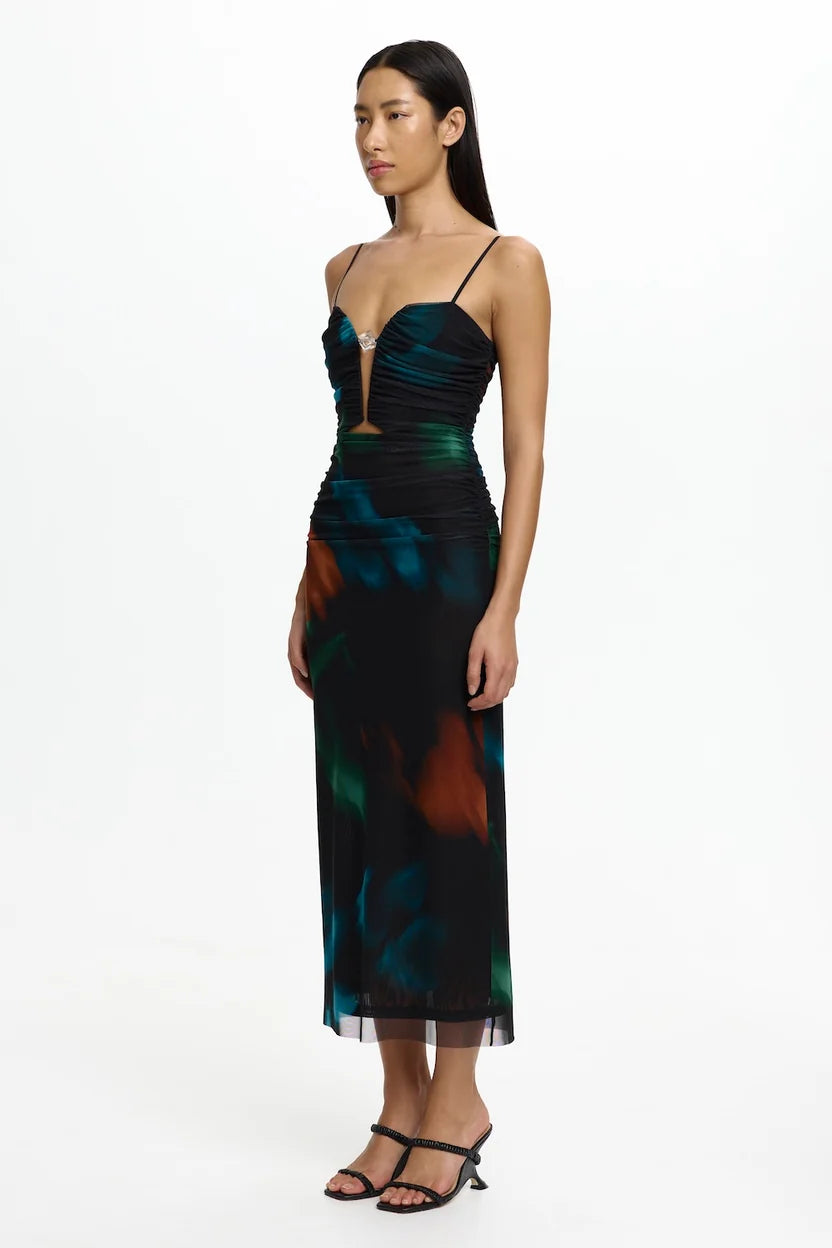 Martini dress, blurred floral