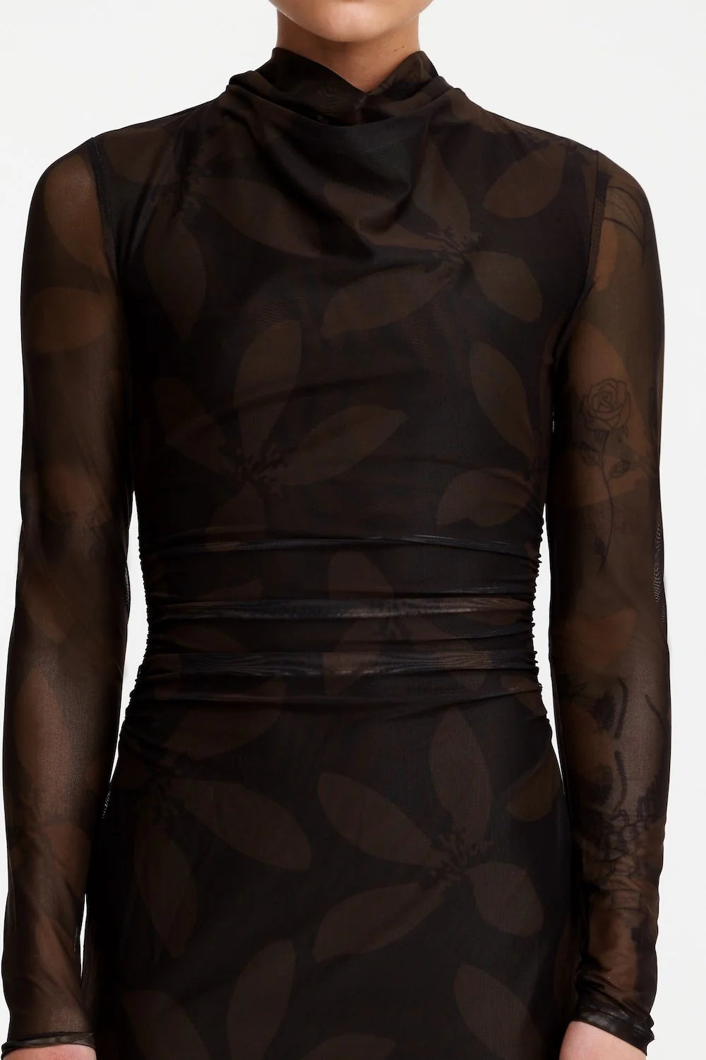 Narcissa midi dress, choc blossom