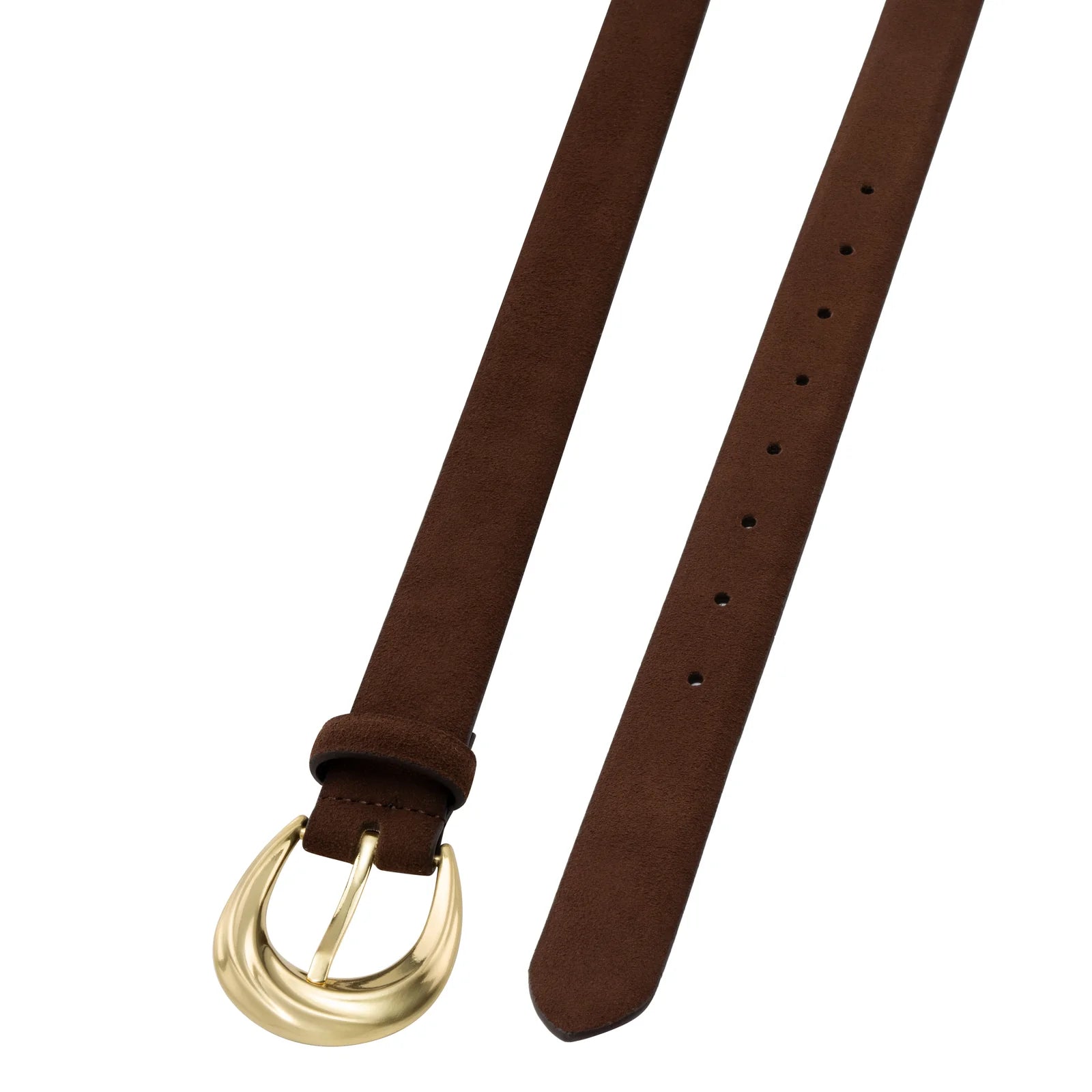 The antica belt, cocoa suede