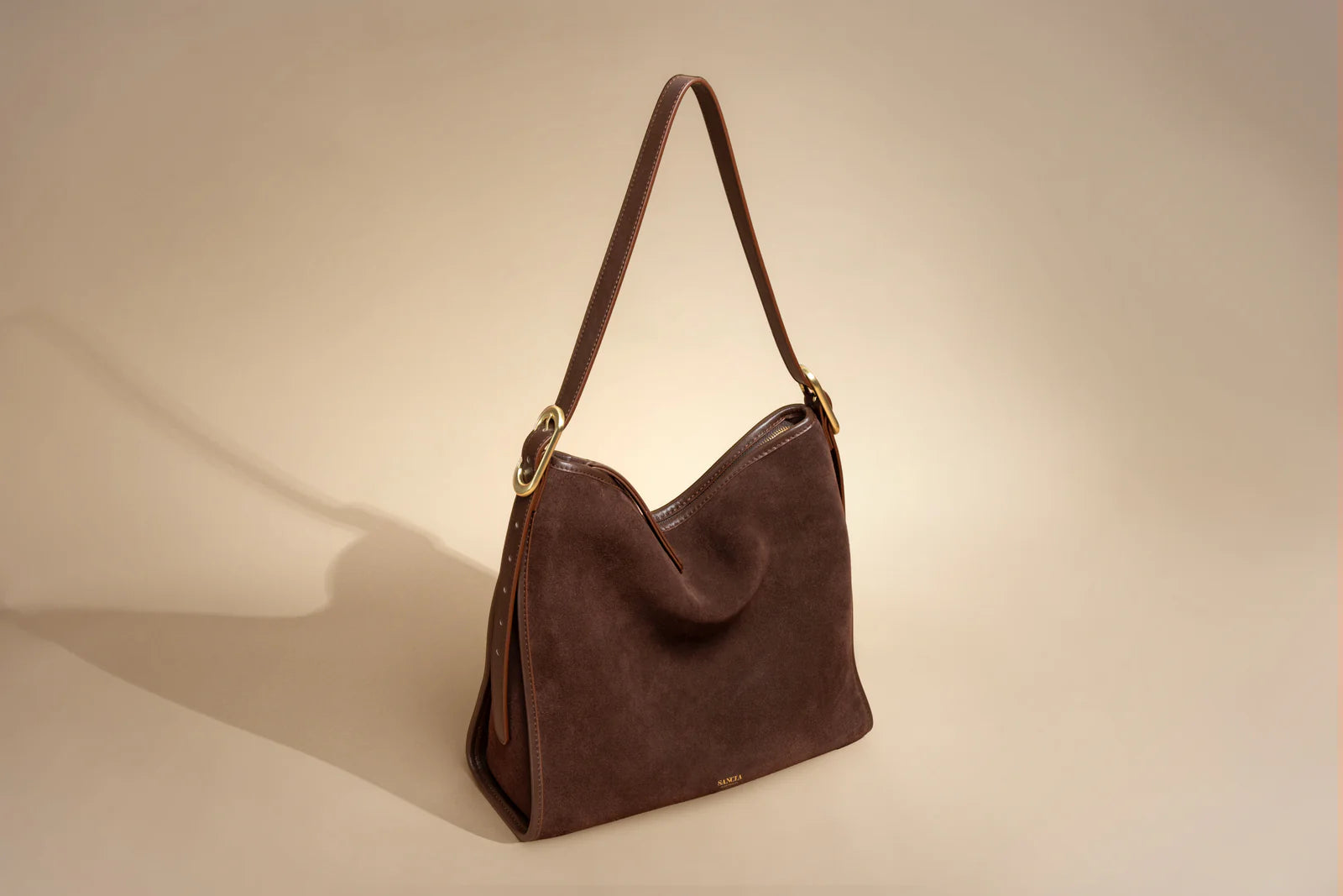 The moretto, cocoa suede