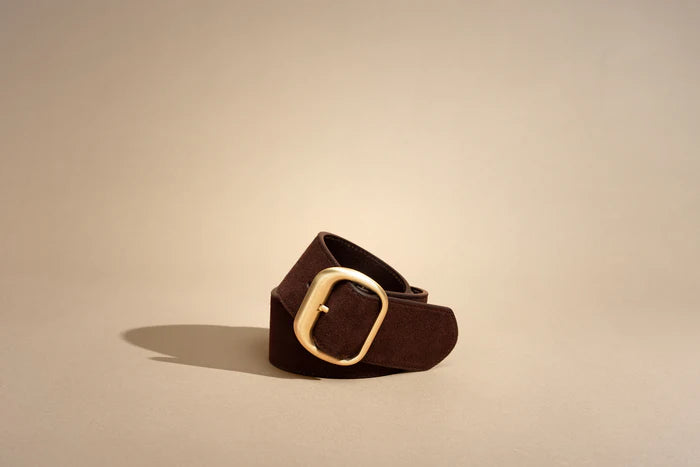 The salerno belt, espresso suede