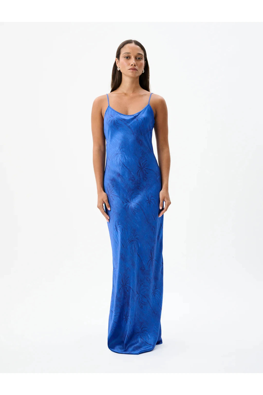 wessex slip dress, palm paradiso bleu