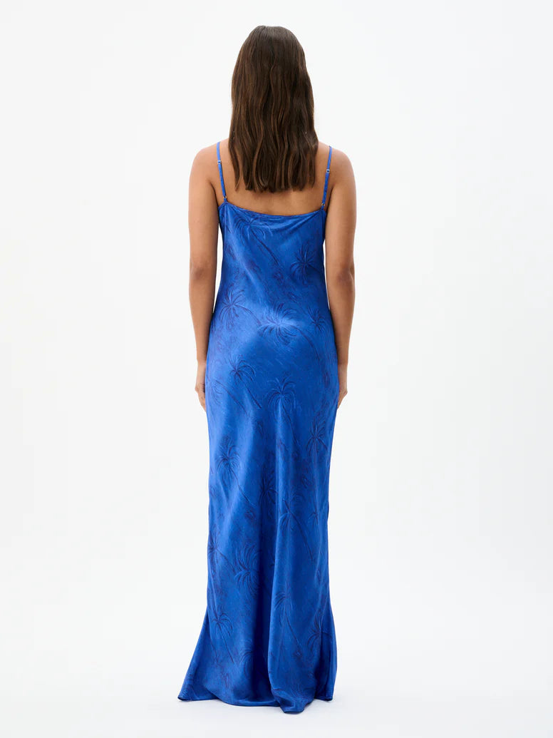 wessex slip dress, palm paradiso bleu