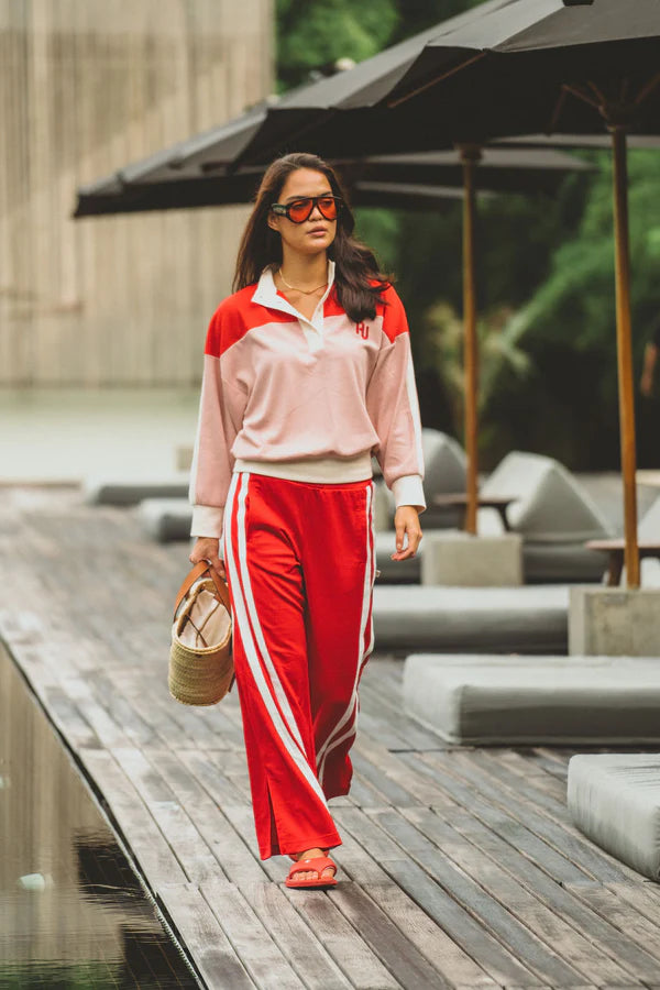 Aj vintage knit sweatshirt, soft blush