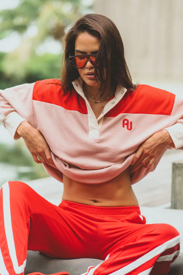 Aj vintage knit sweatshirt, soft blush