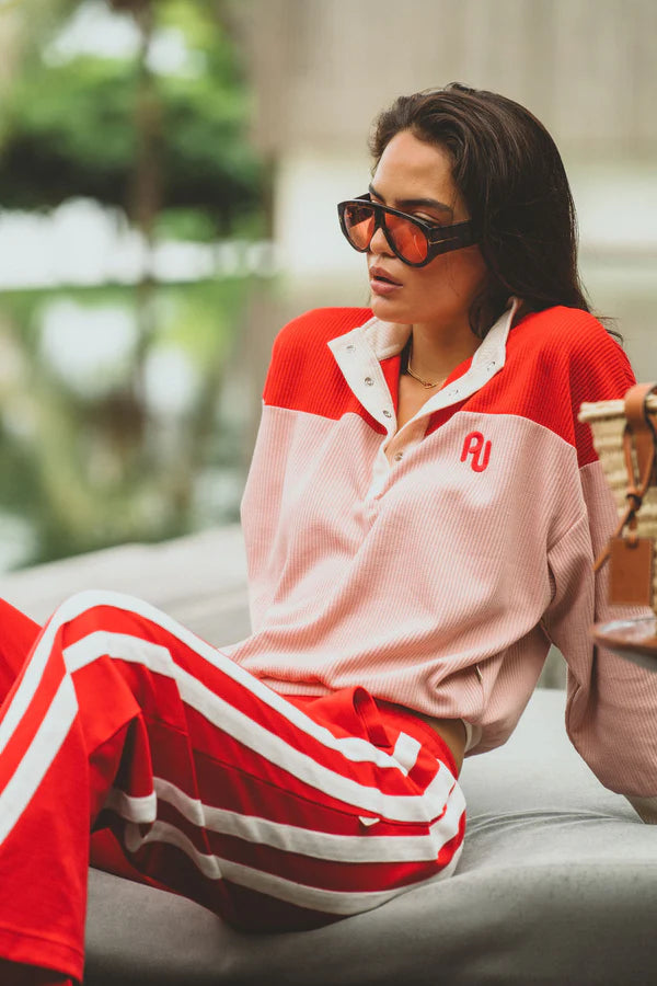 Aj vintage knit sweatshirt, soft blush