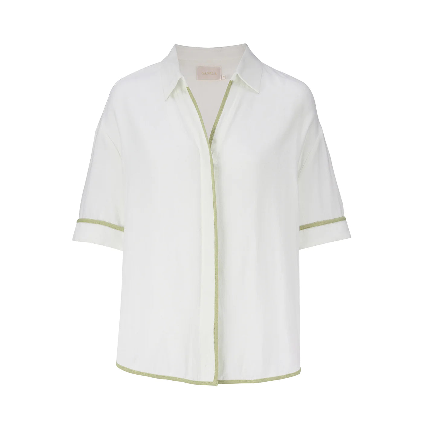 The Ellis shirt, Creme/pistachio