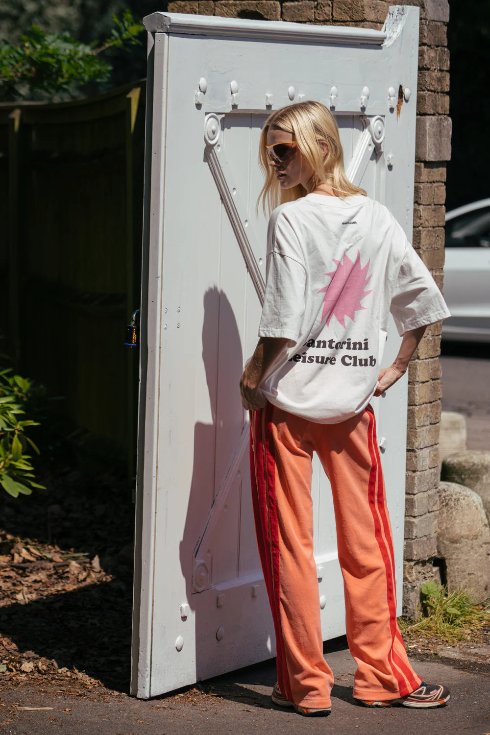 Corfu terry pant bougainvillea pink