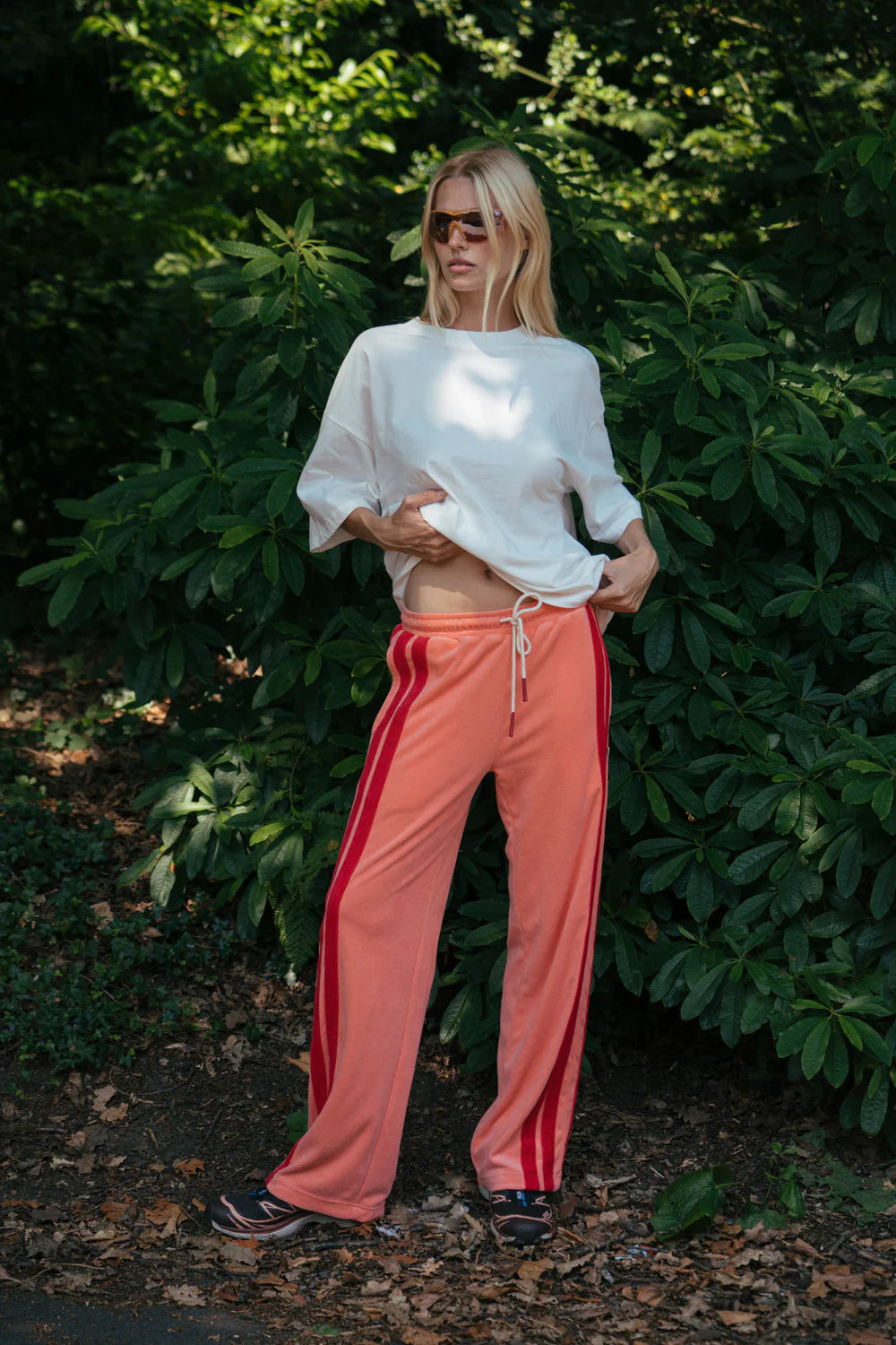 Corfu terry pant bougainvillea pink