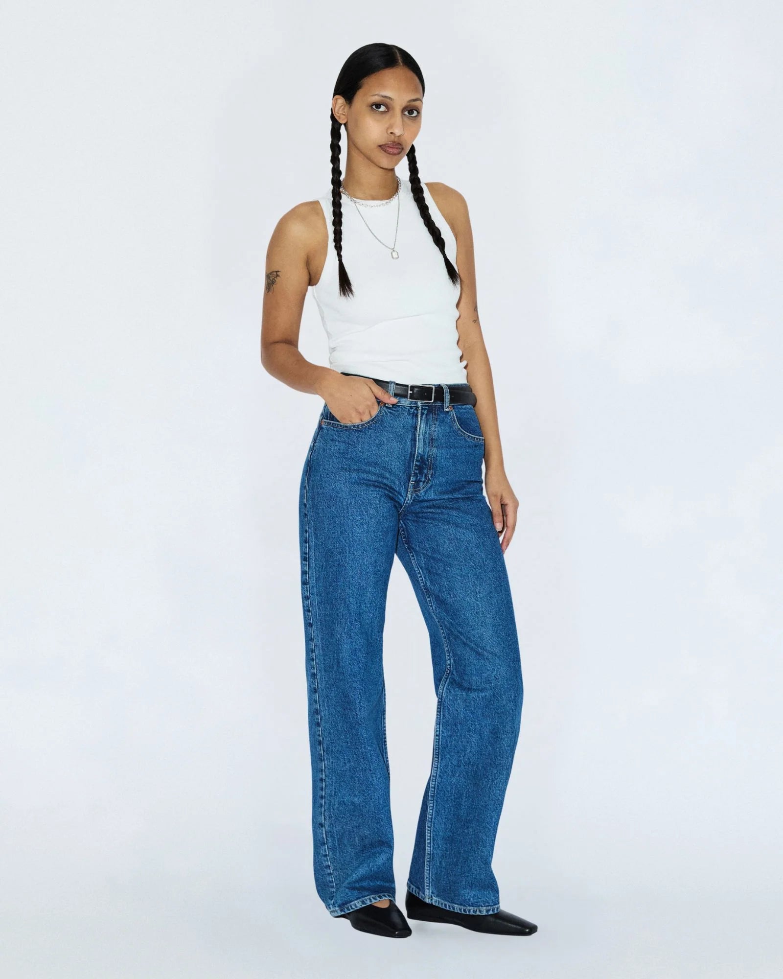 Echo high straight jeans, Bay mid retro