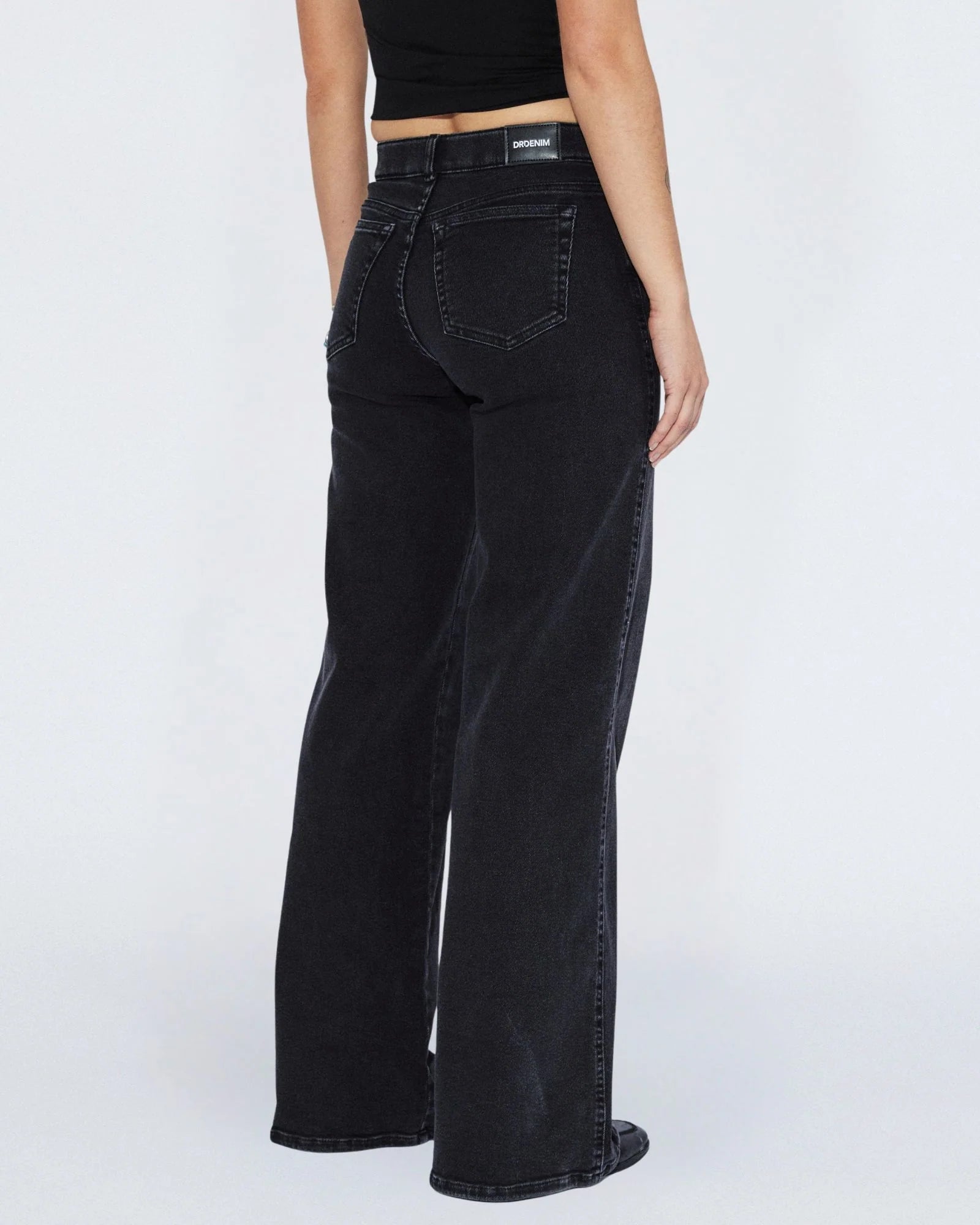 Zila Mid wide Jeans, black mist