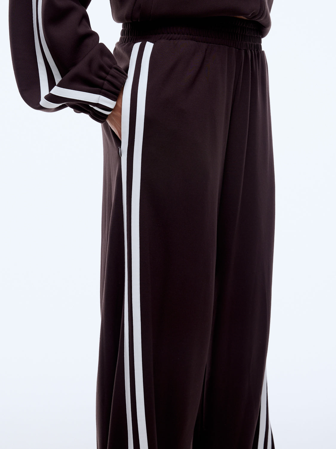 Valentina stripe pant, cocoa