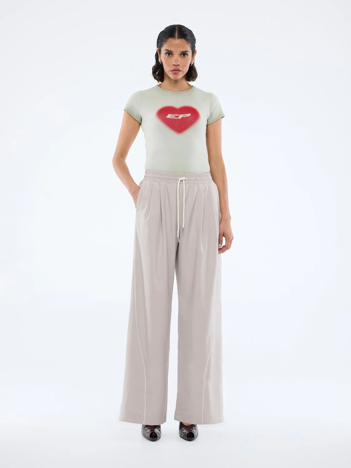 Bowie wide leg pant, sand