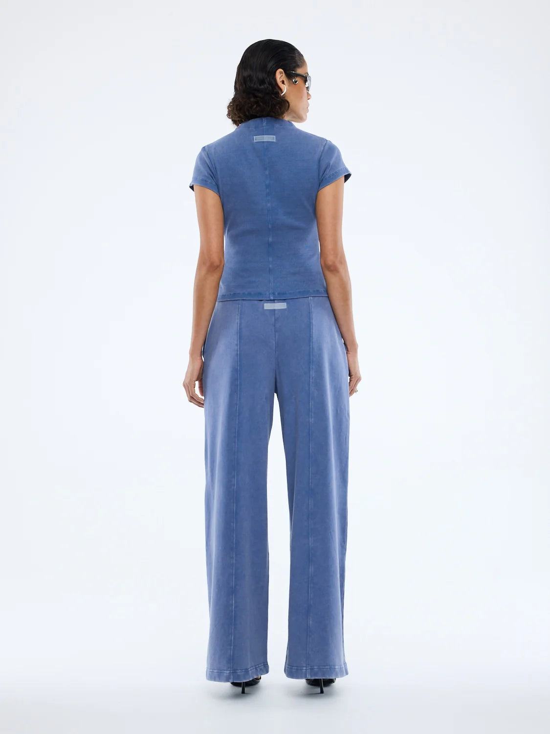 Tia rib tee, Indigo wash