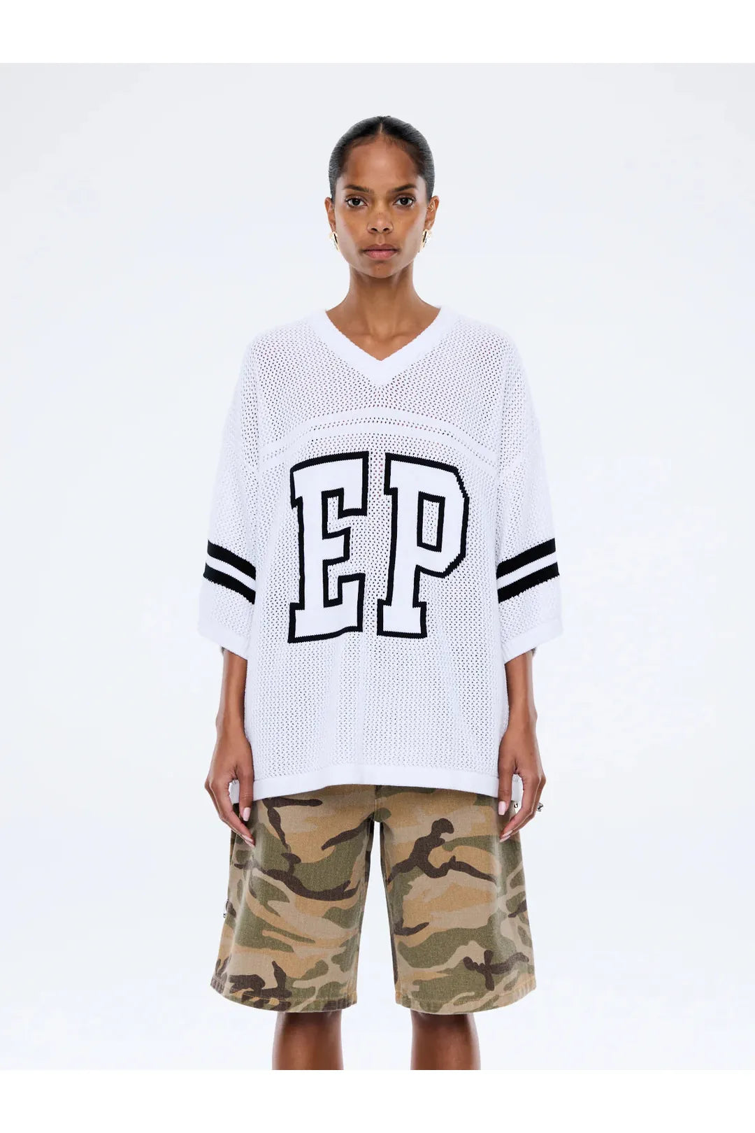 Harper crochet jersey, vintage white