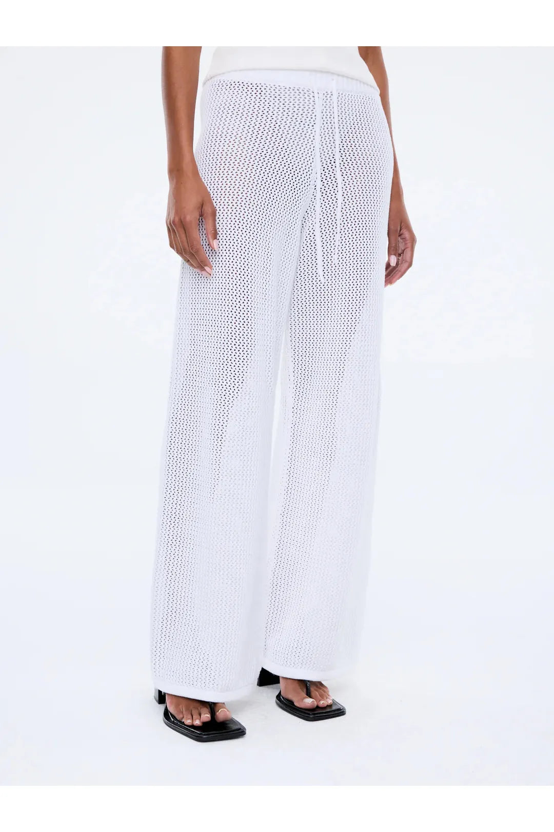 Harper crochet pant, vintage white