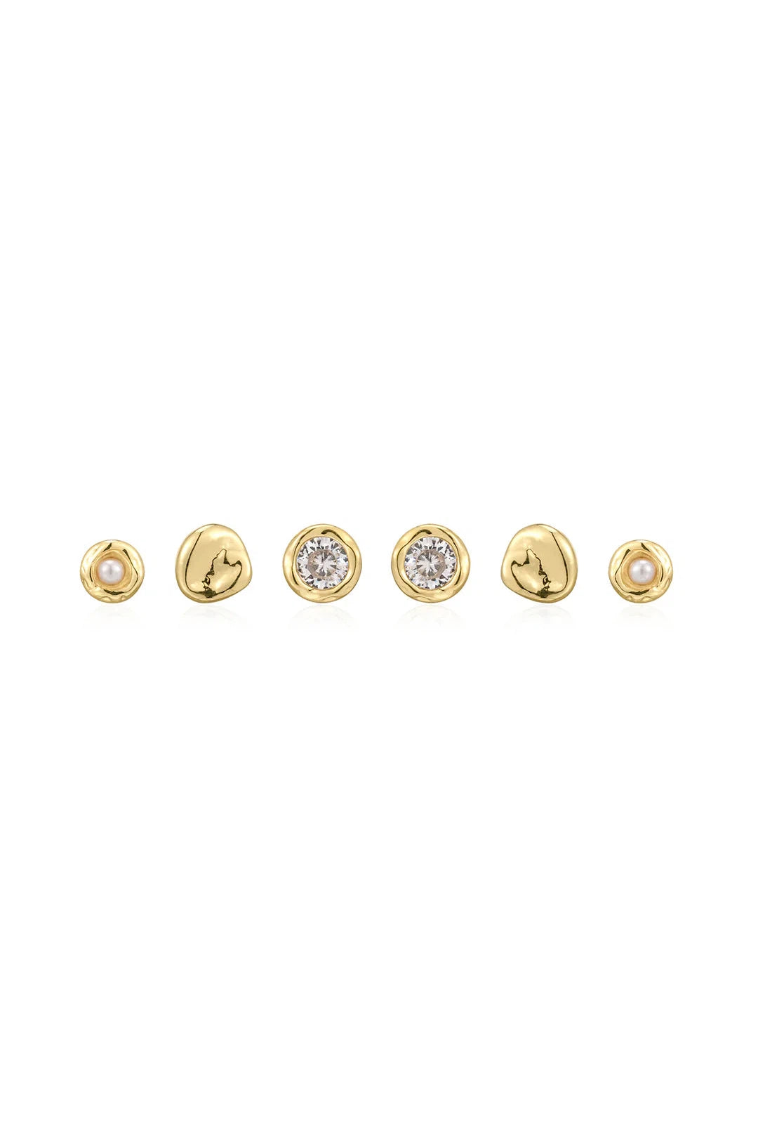 The Eclectic stud sets, gold