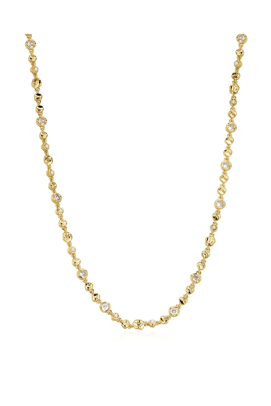 The Eclectic tennis necklace, gold