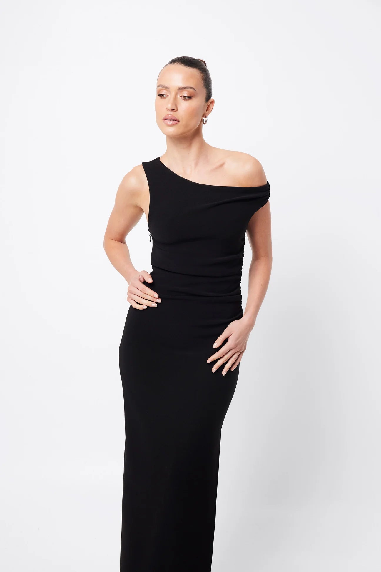 elated dress, black