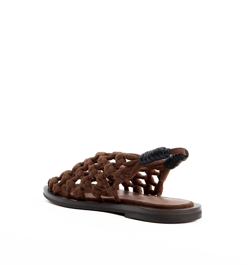 Elki, mocha faux suede