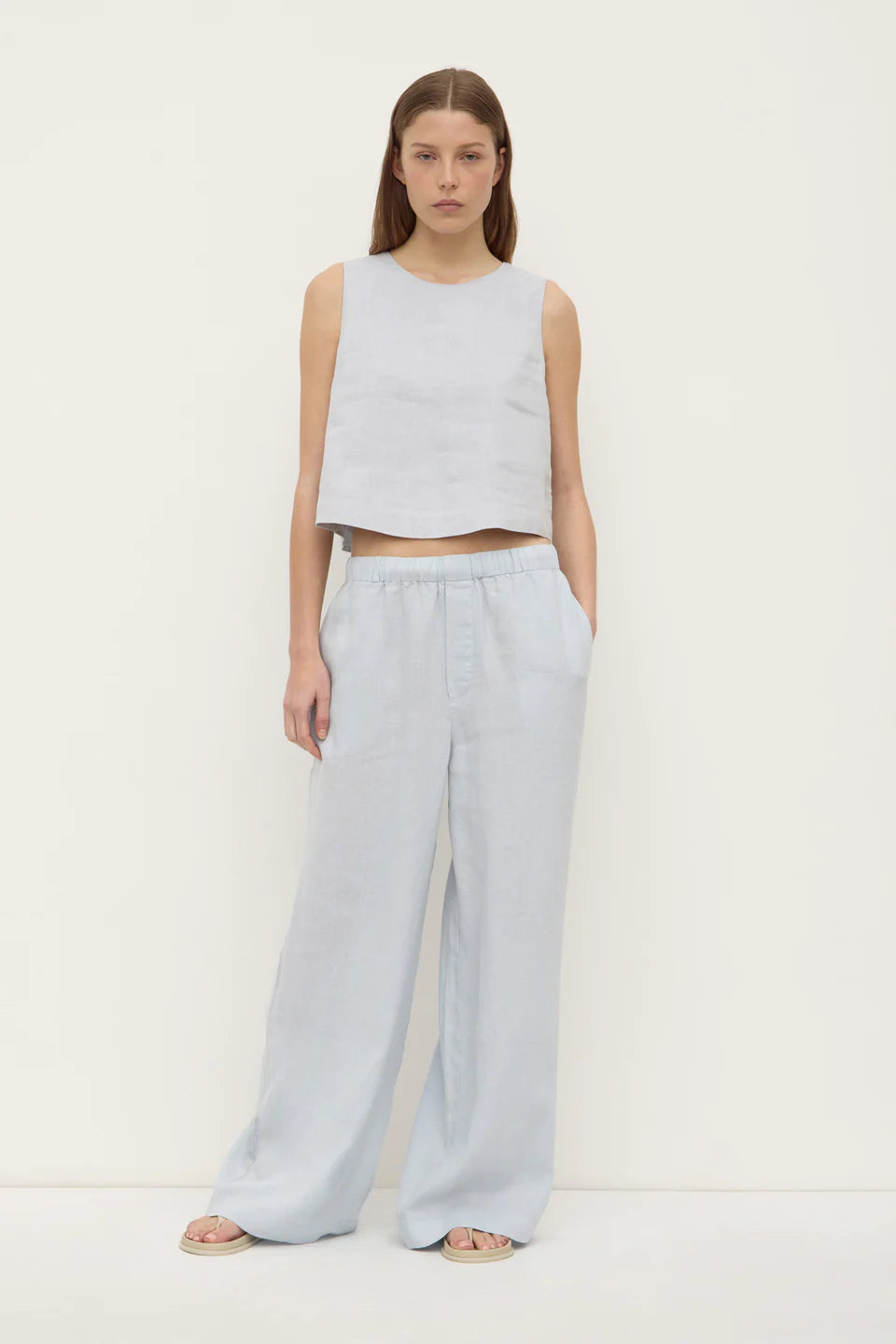 Estelle Linen top, cloud