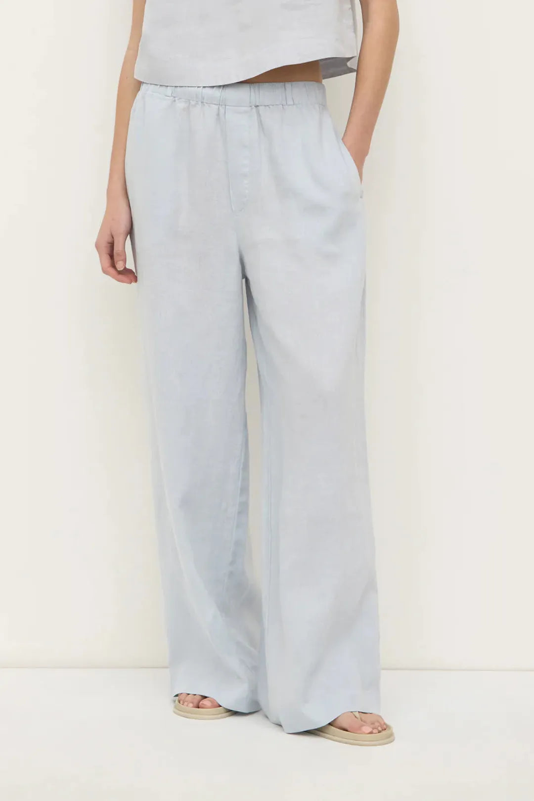 Everyday linen pant, cloud