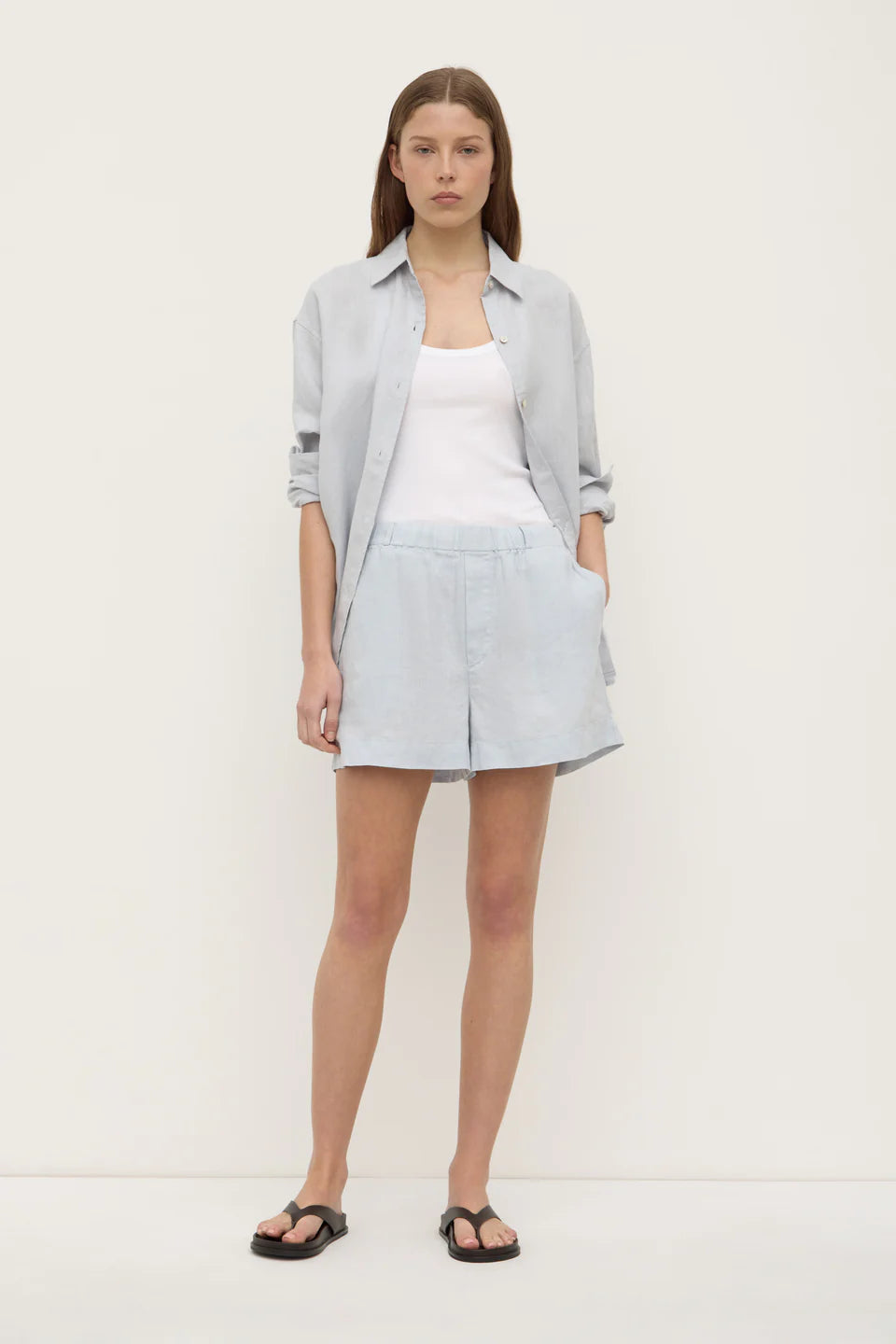Everyday Linen short, cloud