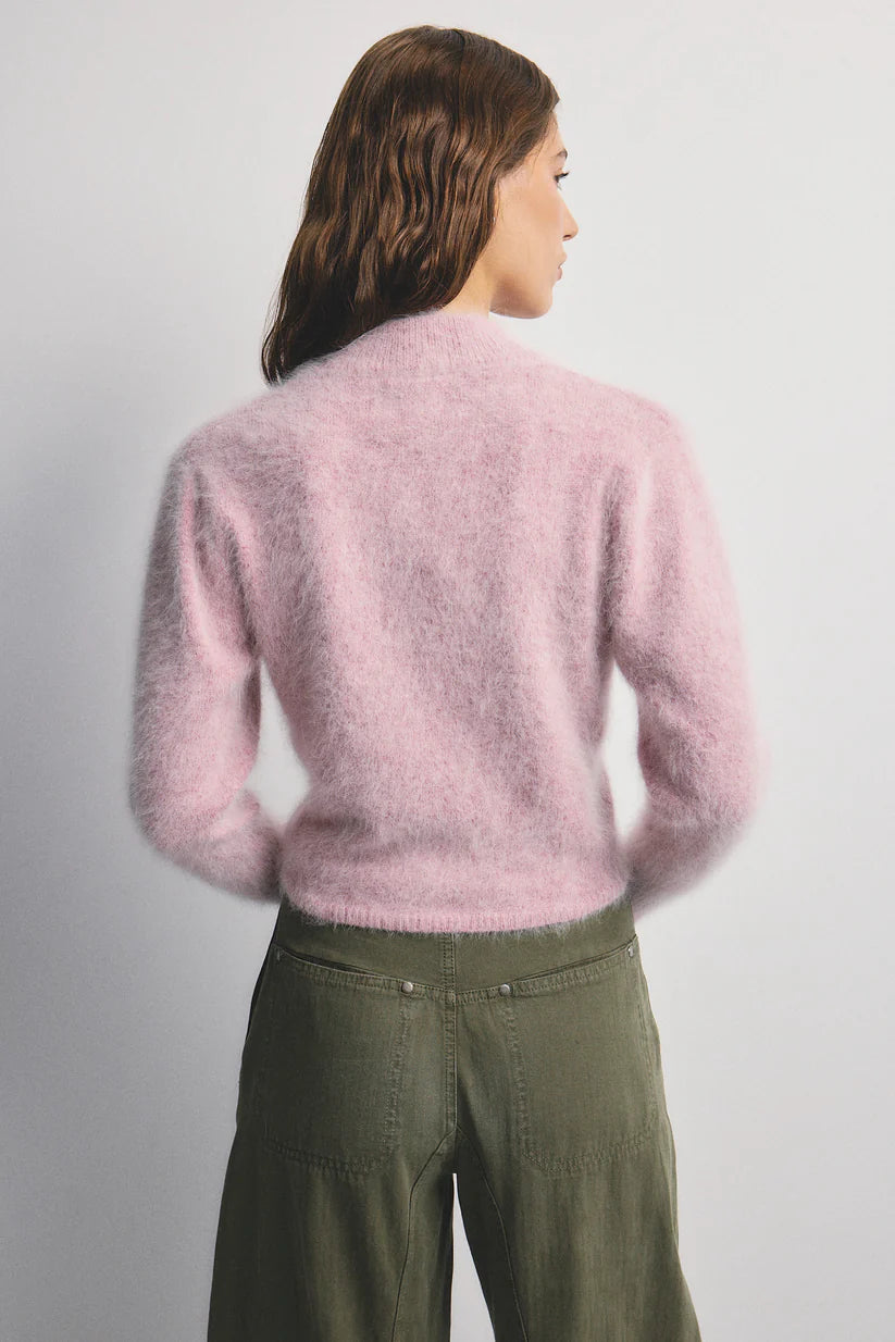 Bella cashmere cardigan, petal cloud