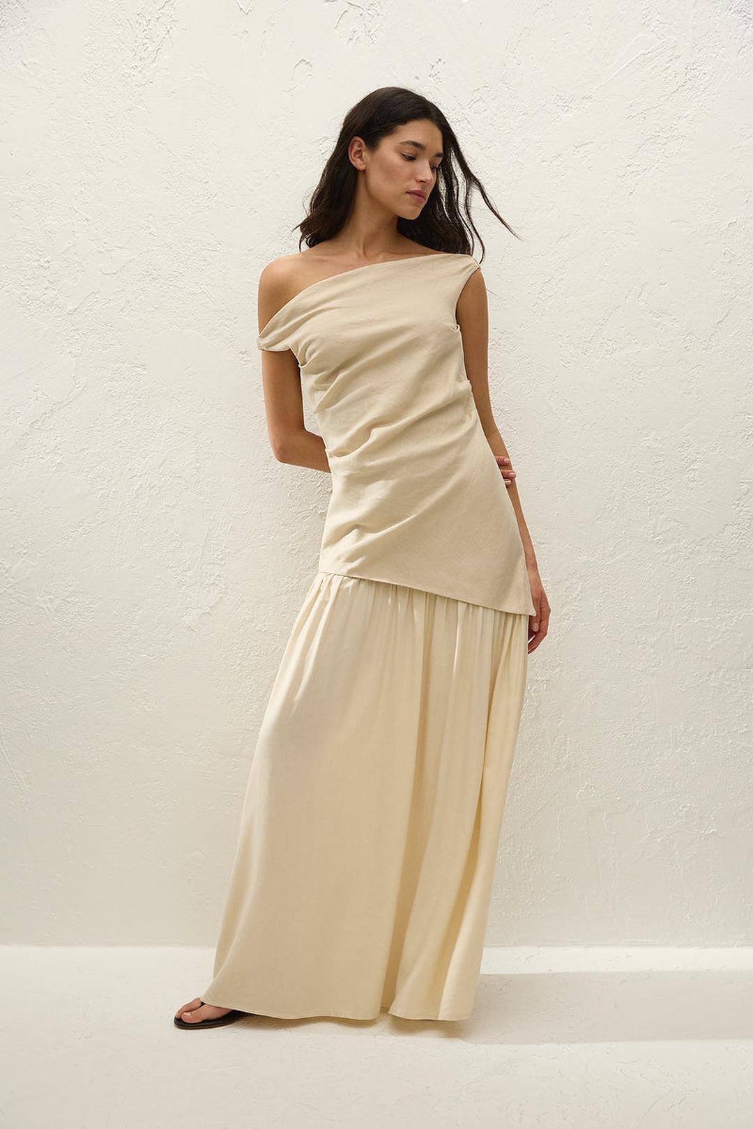 Roma maxi dress, panna