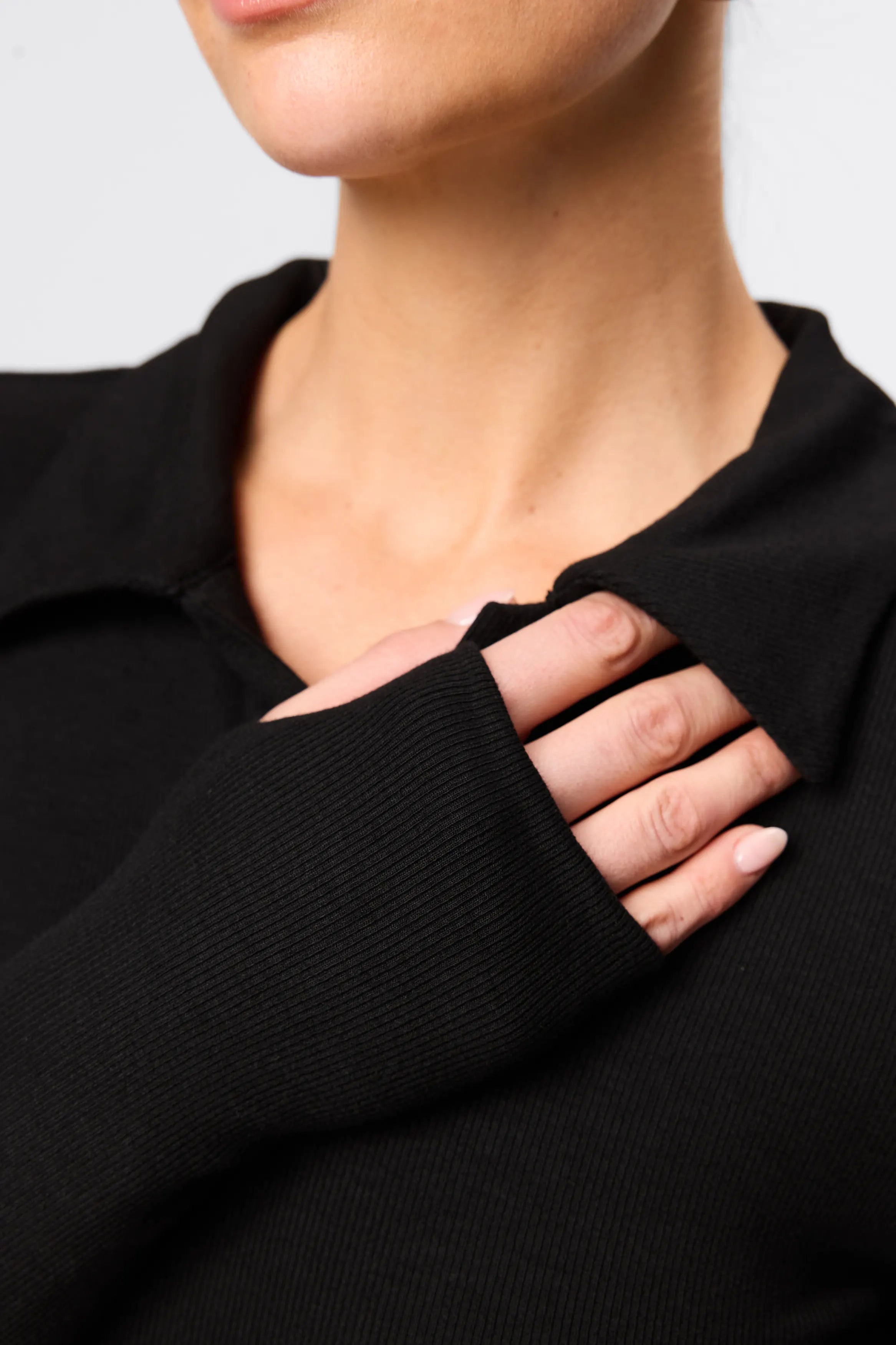 Florence polo top, black