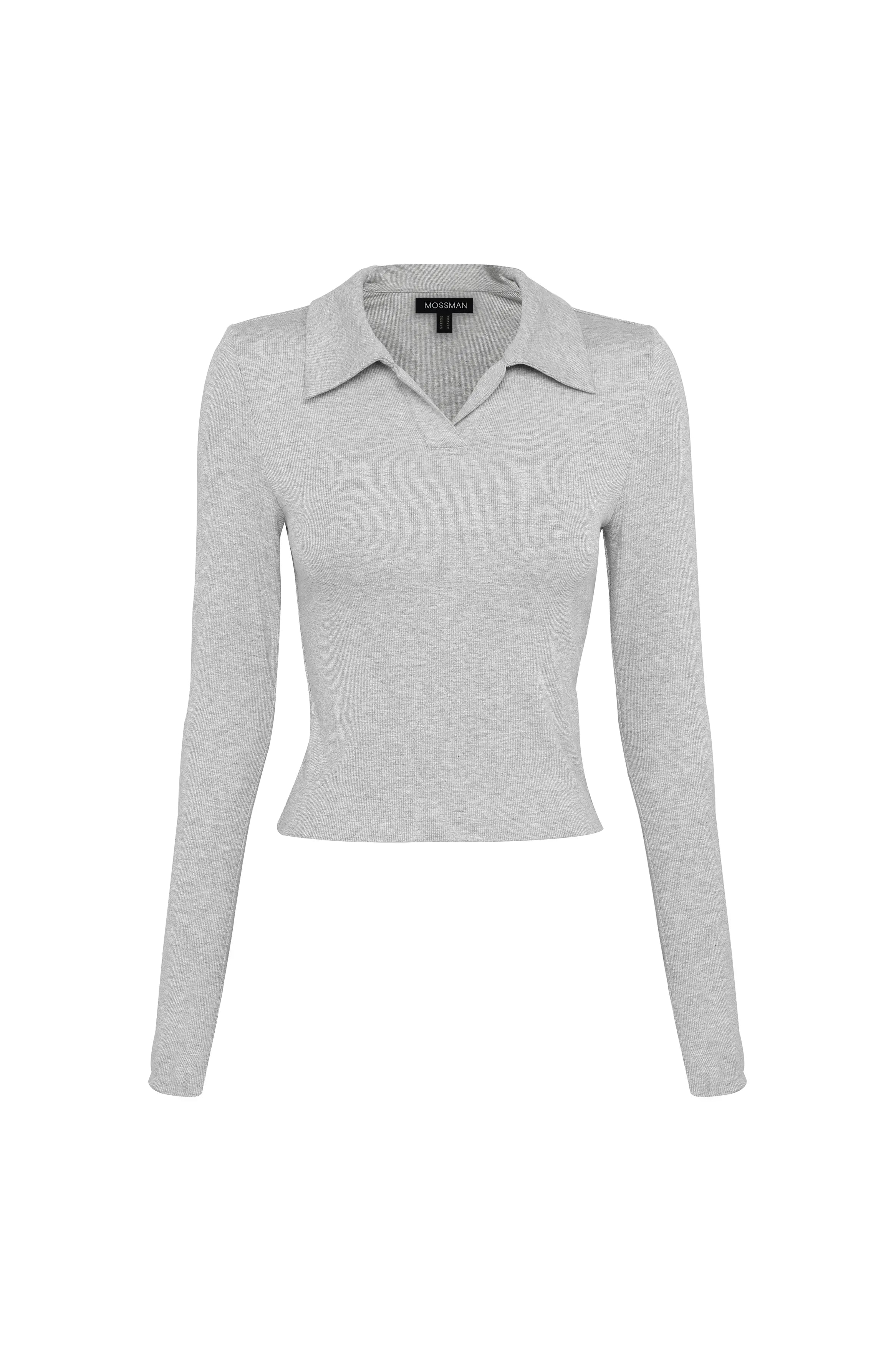 Florence polo top, grey marle