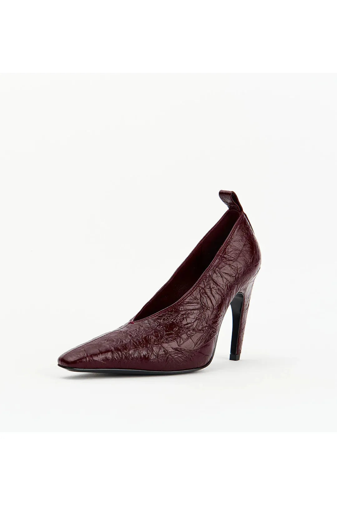 Floyd, burgandy oily crinkle leather