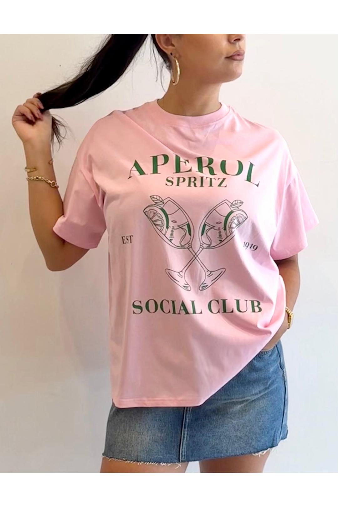 aperol tee, pink