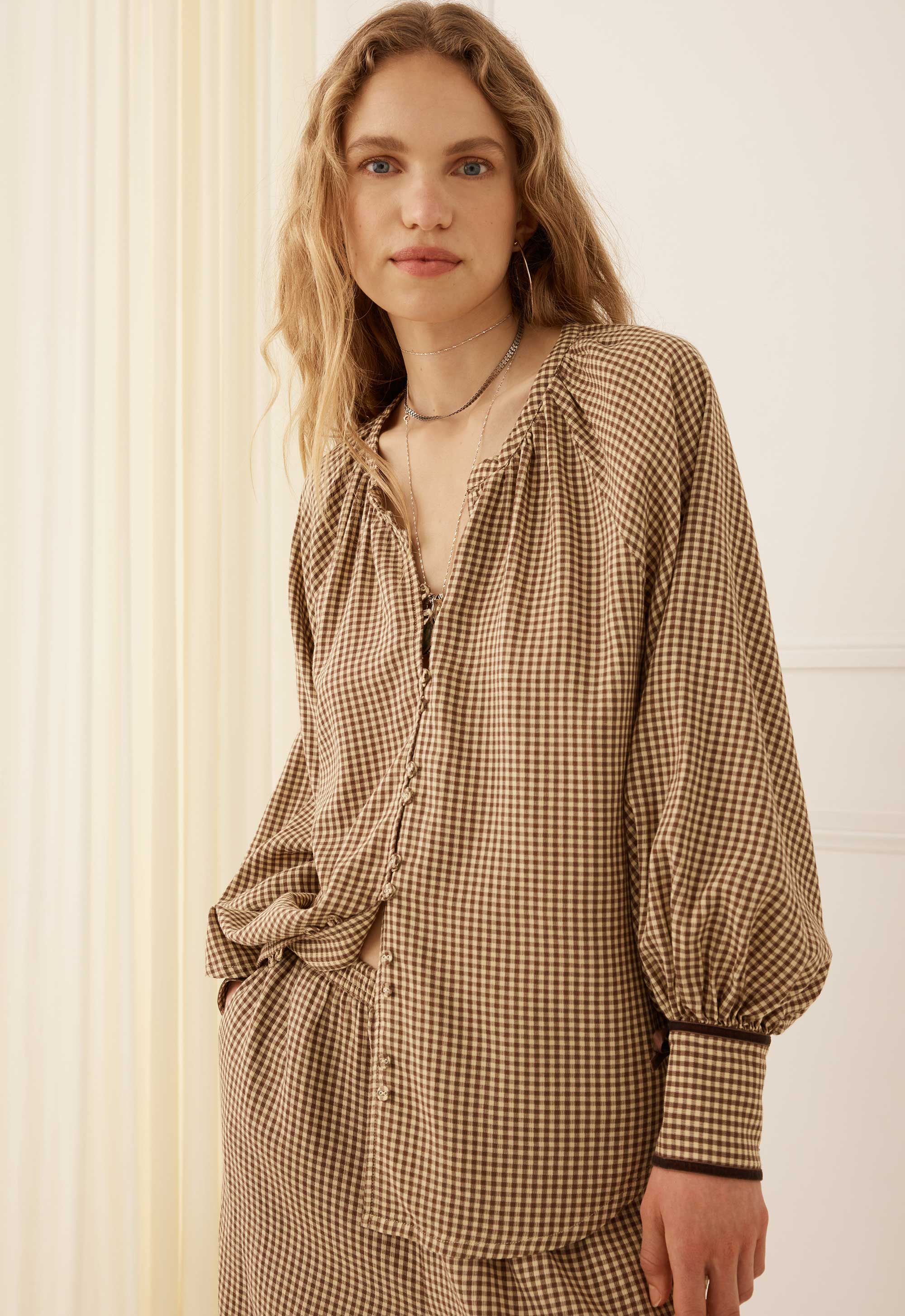 Garden gate blouse, gingham