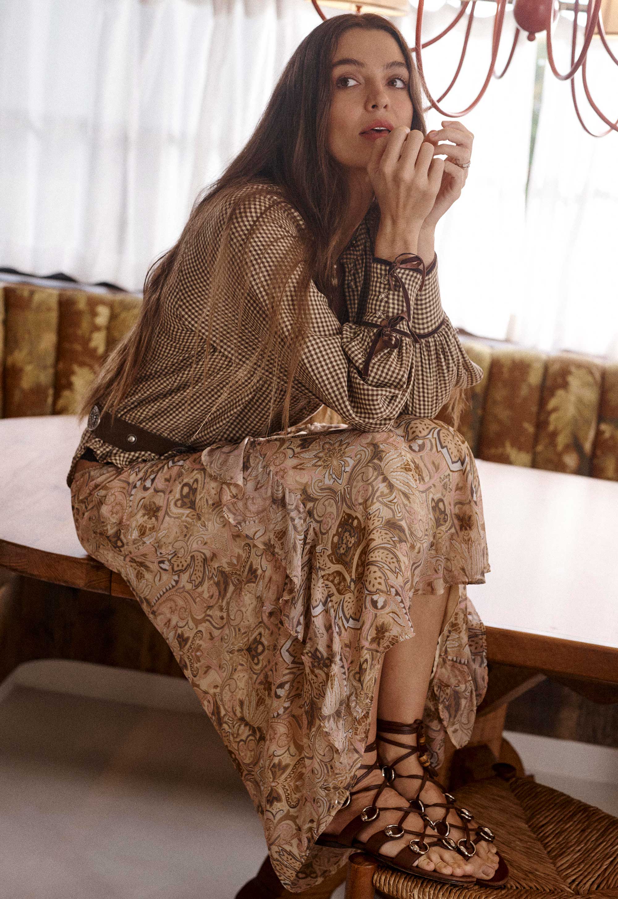 Garden gate blouse, gingham
