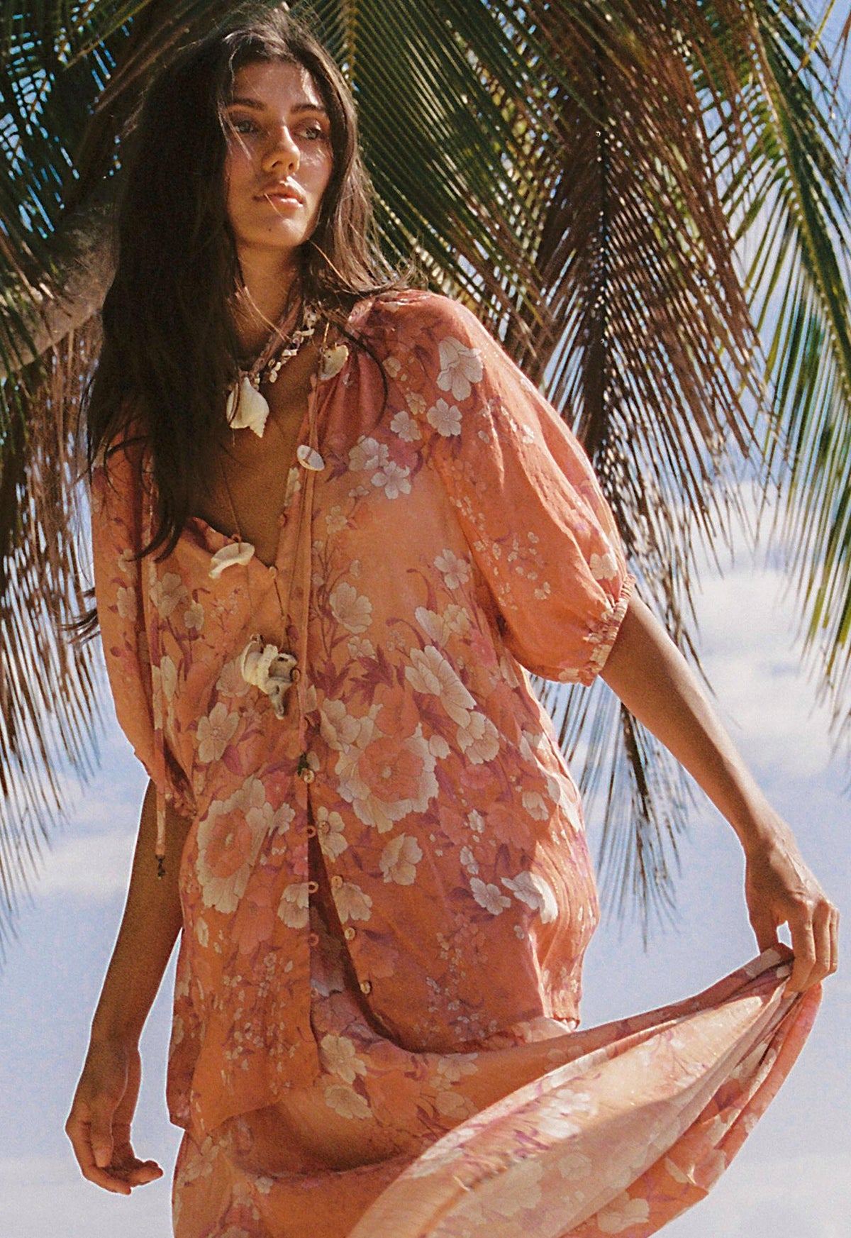 Isola short sleeve blouse, sunfade pink