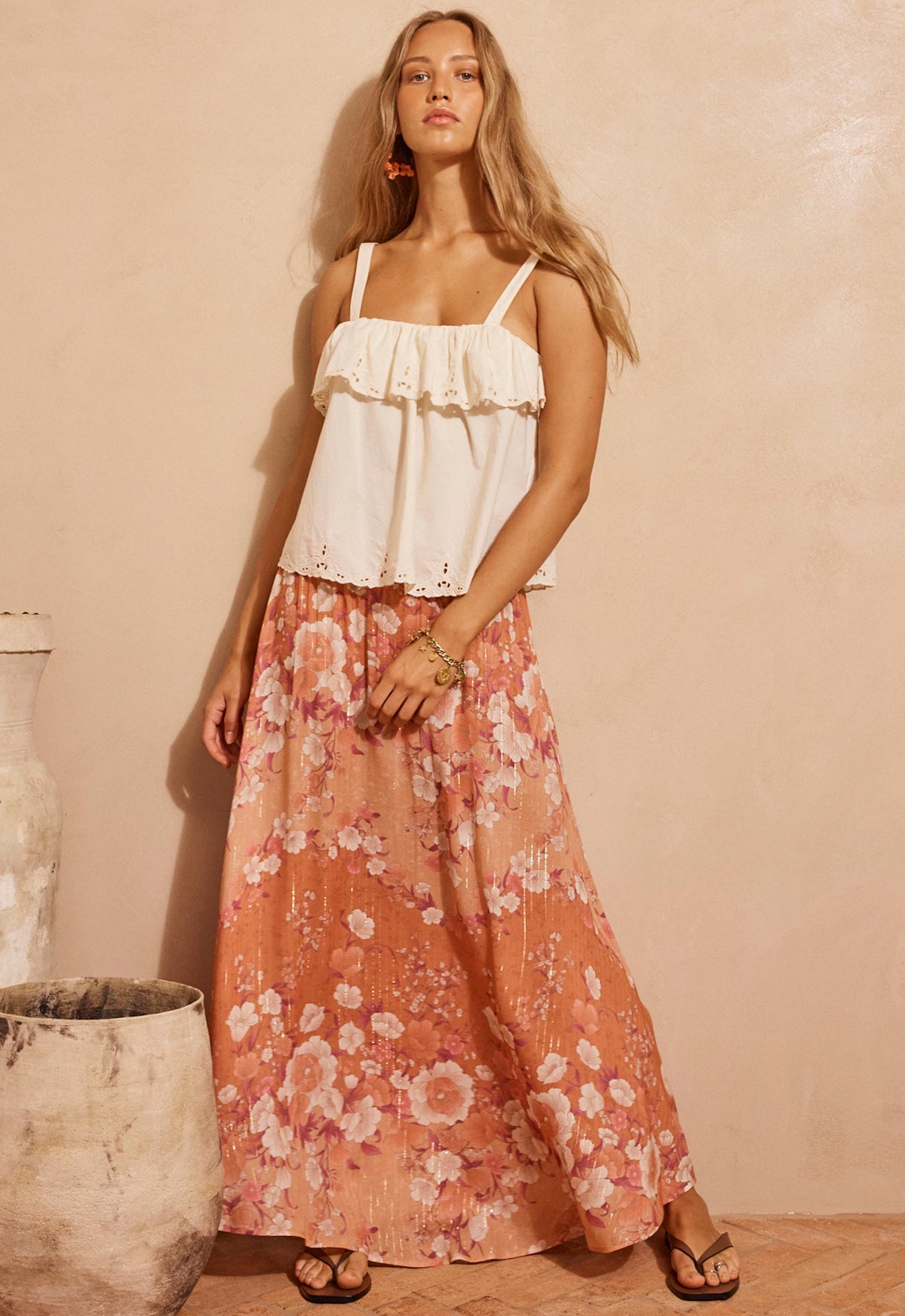 Isola maxi skirt, sunfade pink