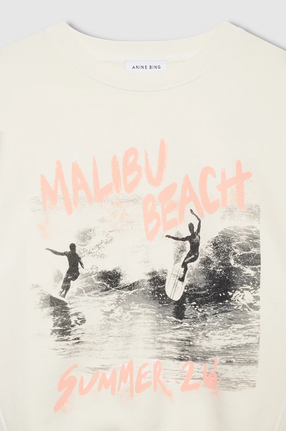 Harry shrunken sweatshirt surfer, washed buttercream