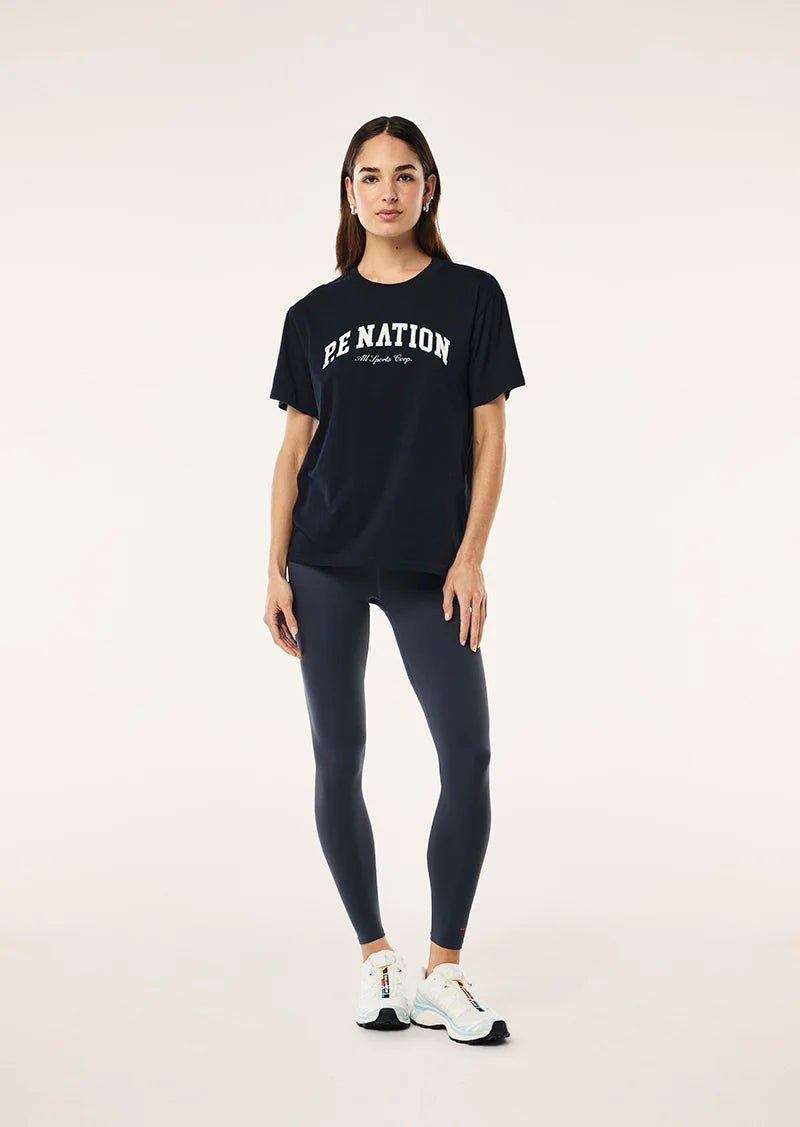 Heritage tee, dark sapphire