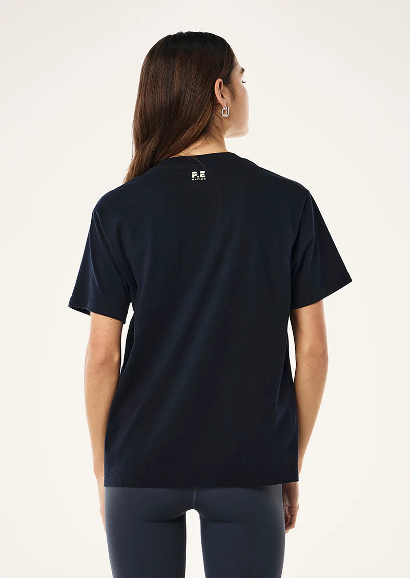 Heritage tee, dark sapphire