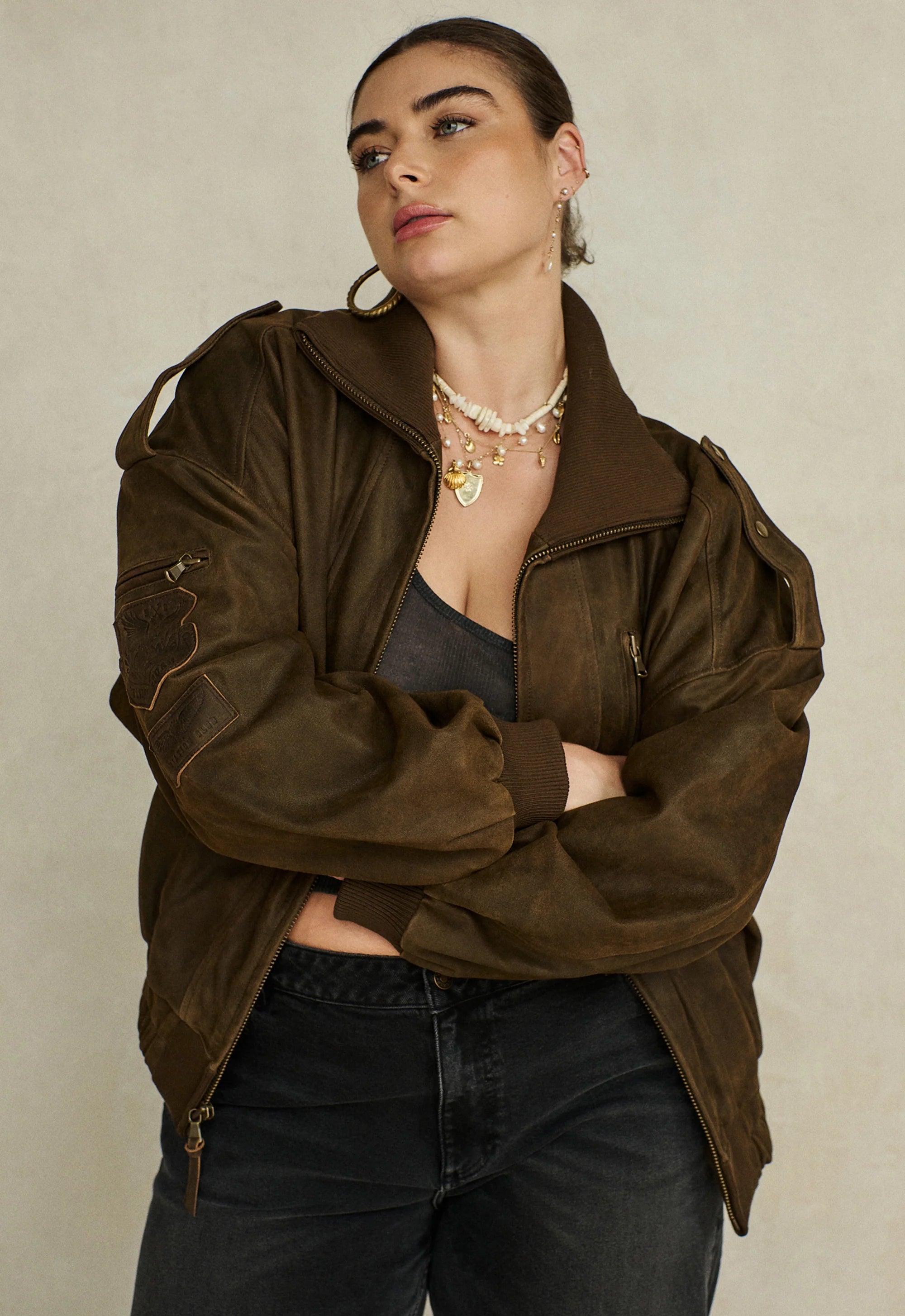 Fontaine leather bomber jacket